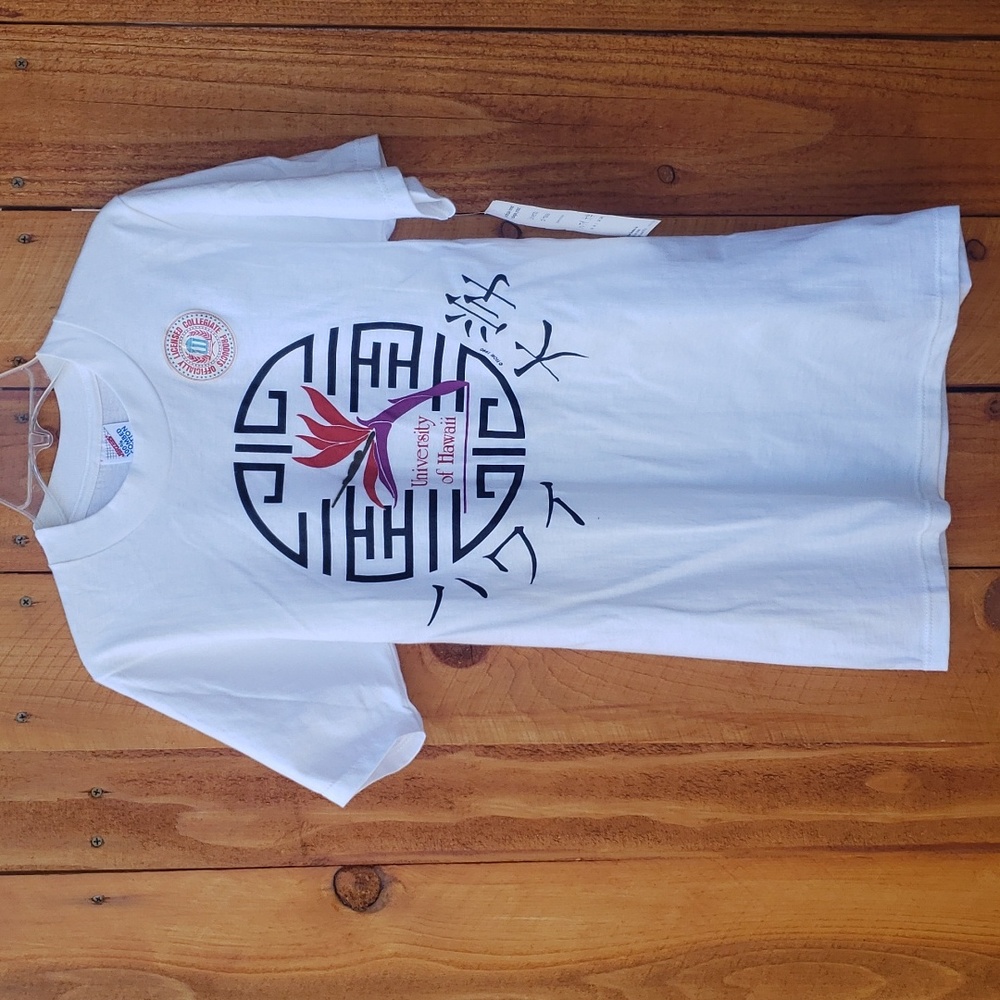 Official University of Hawaii White Bird of Paradise Short Sleeve T Shirt S NWT - Picture 9 of 9